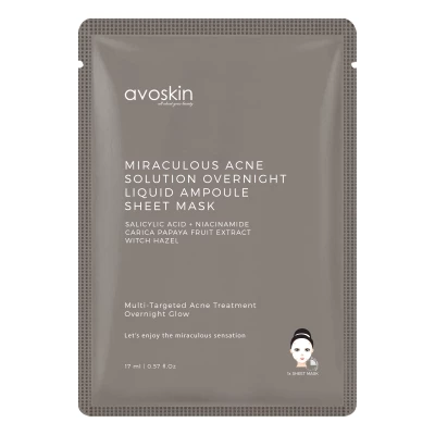 Miraculous Acne Solution Overnight Liquid Ampoule Sheet Mask