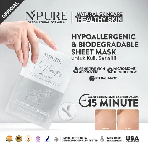 Noni Probiotics Relax Me Biodegradable Sheet Mask